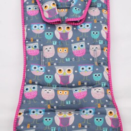 Set for  "Baby Jogger " ,Owls print gray/pink