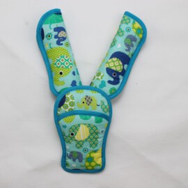 Shoulder pads & crotch cover, Elephants print mint