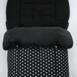 Buggy footmuff for "Joie " ,Stars print black/black