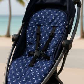 Seat liner for  "Quinny"  , Anchors print white/blue