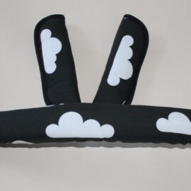 Bumper bar cover & shoulder pads , Clouds print black