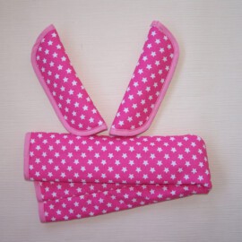 Bumper bar cover & shoulder pads ,Stars print pink