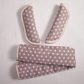 Bumper bar cover & shoulder pads , Stars print beige
