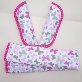 Bumper bar cover & shoulder pads,Butterfly print pink/gray