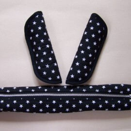 Bumper bar cover & shoulder pads , Stars print black