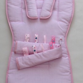 Set for  "Joie", gingham check pink