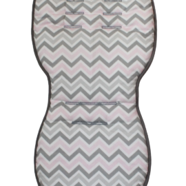 Seat liner for  "Joie" , chevron zigzag print  gray /pink