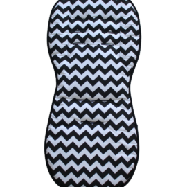 Seat liner for  "Joie" , chevron zigzag print  black/white
