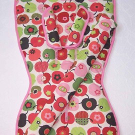 Set for  "Bugaboo" , Apples / Stars print  pink