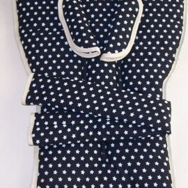 Set for  "Bugaboo" , Stars print on a black /beige