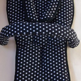 Set for  "Bugaboo" , Stars print on a black