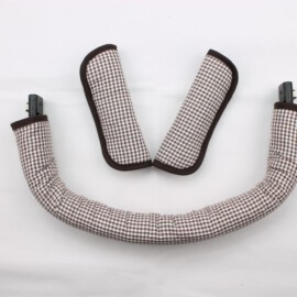 Bumper bar cover & shoulder pads, small check brown