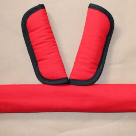 Bumper bar cover & shoulder pads ,plain red / black