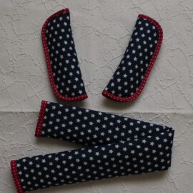 Bumper bar cover & shoulder pads , Stars print dark blue / red