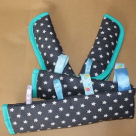 Bumper bar cover & shoulder pads , Stars print dark gray
