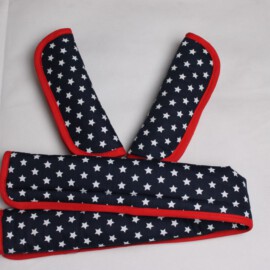 Bumper bar cover & shoulder pads , Stars print black /red