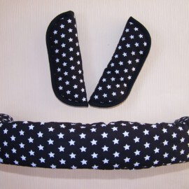 Bumper bar cover & shoulder pads , stars print  black