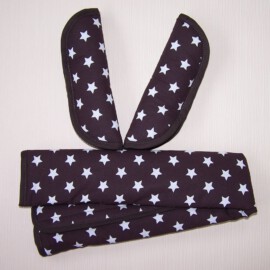 Bumper bar cover & shoulder pads , Stars print  on the brown