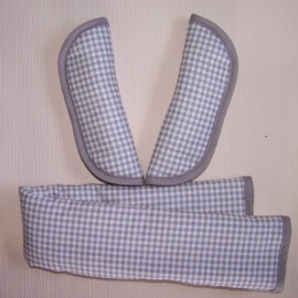 Bumper bar cover & shoulder pads, small check gray