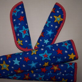 Bumper bar cover & shoulder pads, Stars print on the blue
