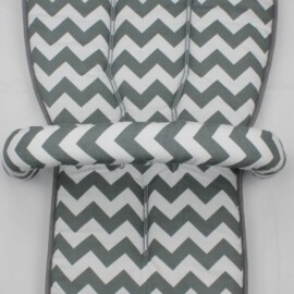 Set for  "Bugaboo" , chevron zigzag gray/white