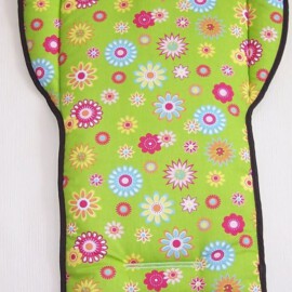 Seat liner for  "Bugaboo" ,Flowers on a green