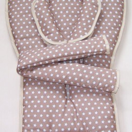 Set for  "Bugaboo" , Stars print on a beige / terry beige
