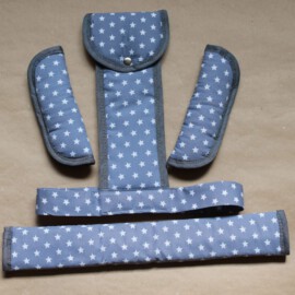 Bumper bar cover ,shoulder pads  and crotch strap ,Stars print  gray