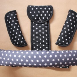 Bumper bar cover ,shoulder pads  and crotch strap ,Stars print black/gray