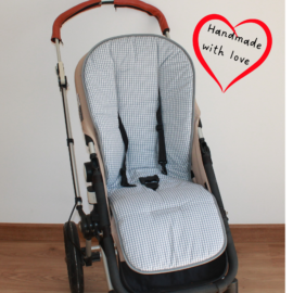 Seat liner for  "Bugaboo" , gingham check gray
