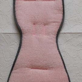 Seat liner for  "Babyzen YoYo" ,  Terry pink/ gray