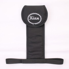 Crotch strap for stroller, plain black, Personalized! With name embroidered!