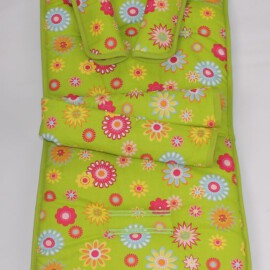 Set for  "Britax" , Flowers print green