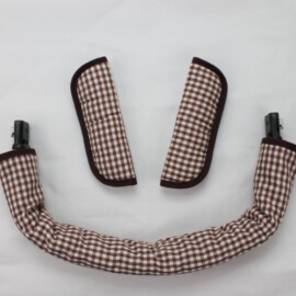 Bumper bar cover & shoulder pads ,small check brown,