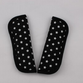 Stroller Harness Shoulder Pads , Stars print black