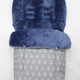 Buggy footmuff for "Joie " , Anchors gray / fleece blue