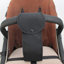 Crotch strap for stroller, plain black