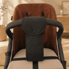 Crotch strap for stroller, plain black