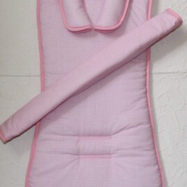 Set for  "TFK" ,small check print pink/white