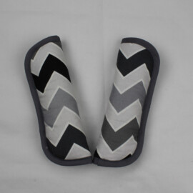Stroller Harness Shoulder Pads , zigzag black/white