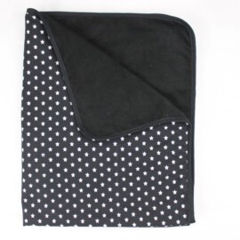 Blanket for Buggy , Stars print on a black