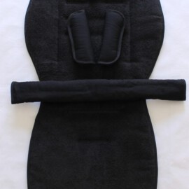 Set for  "Joie",  plain black ,cotton fabric