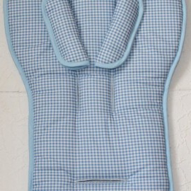 Stroller liner & stroller shoulder pads for  "Joolz " , small check blue