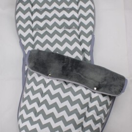 Buggy footmuff for "Britax " , ZigZag grey /white