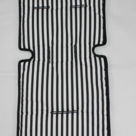 Seat liner for  "MacLaren" , Stripes black/white 10 mm