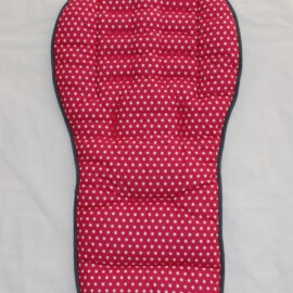 Seat liner for  "Joie" , Stars print  pink / fleece in gray