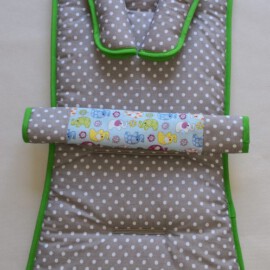 Set for  "Britax" , Cotton polka dots 5mm beige