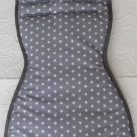 Liner for infant car seats ,stars print on a gray