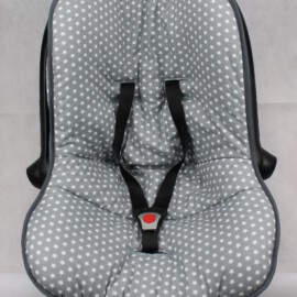Cover for infant car seats , Stars gray print