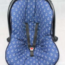 Cover for infant car seats , anchors blue print